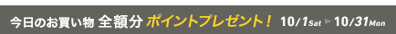 【店舗・HB】今日のお買い物「全額」分hontoポイントプレゼントキャンペーン（エントリー）（～10/31）