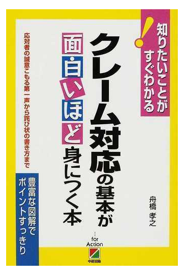 クレーム対応の基本が面白いほど身につく本 応対者の誠意こもる第一声から詫び状の書き方までの通販 舟橋 孝之 紙の本 Honto本の通販ストア