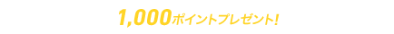 エントリーで100名様に1000ポイントプレゼントキャンペーン ～5/31