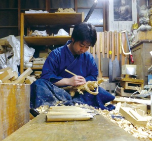 第六回木の匠展　屋久杉工芸展 　屋久杉工芸・九州銘木株式会社 、仏像彫刻・松原瑞雲