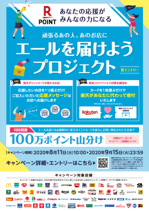頑張るあの人、あのお店にエールを届けようプロジェクト（楽天ポイント）