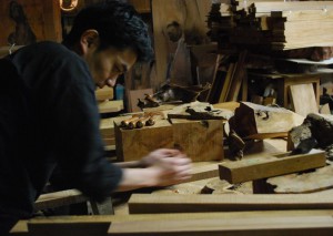 1F文具イベントスペース 屋久杉工芸展