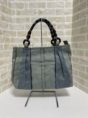 畳縁のバッグ　ヘリーバッグたいら　実演販売
