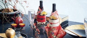 和モダンStyle KIMONOボトルカバー＆器　陶花