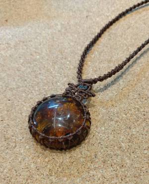 マクラメの天然石アクセサリー　　ゆしし堂