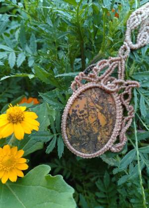 マクラメの天然石アクセサリー　　ゆしし堂