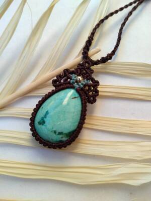 マクラメの天然石アクセサリー　　ゆしし堂