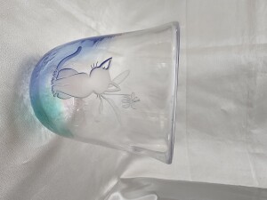 オリジナルサンドブラスト作品・グラスアート・アン　　Original Sandblasted Works, Glass Art, Anne