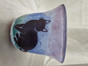 オリジナルサンドブラスト作品・グラスアート・アン　　Original Sandblasted Works, Glass Art, Anne