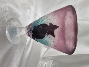 オリジナルサンドブラスト作品・グラスアート・アン　　Original Sandblasted Works, Glass Art, Anne