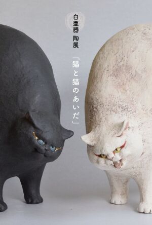 白亜器　陶展　「猫と猫のあいだ」