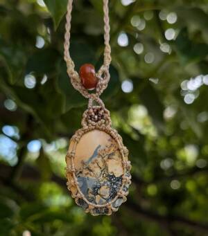 マクラメの天然石アクセサリー　　ゆしし堂　　Macrame natural stone accessories Yushishido