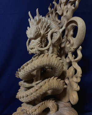 九州銘木 屋久杉工芸展 　　松原瑞雲　仏像彫刻