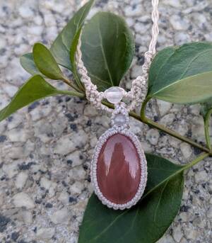 マクラメの天然石アクセサリー　　ゆしし堂　　Macrame natural stone accessories Yushishido